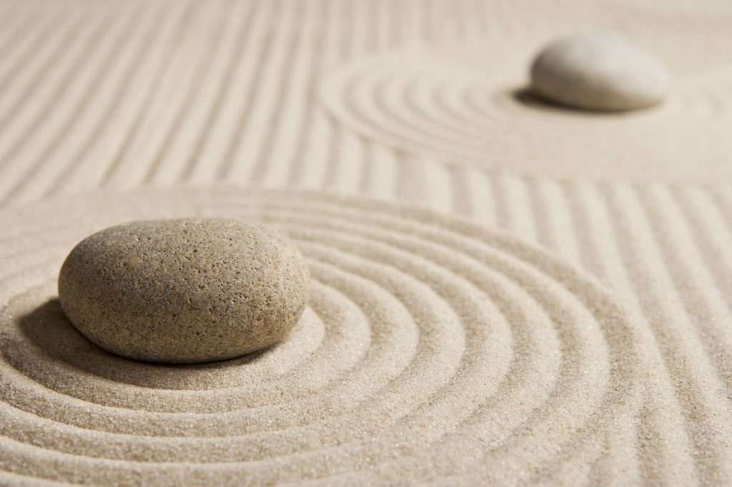 stones, sand, lines